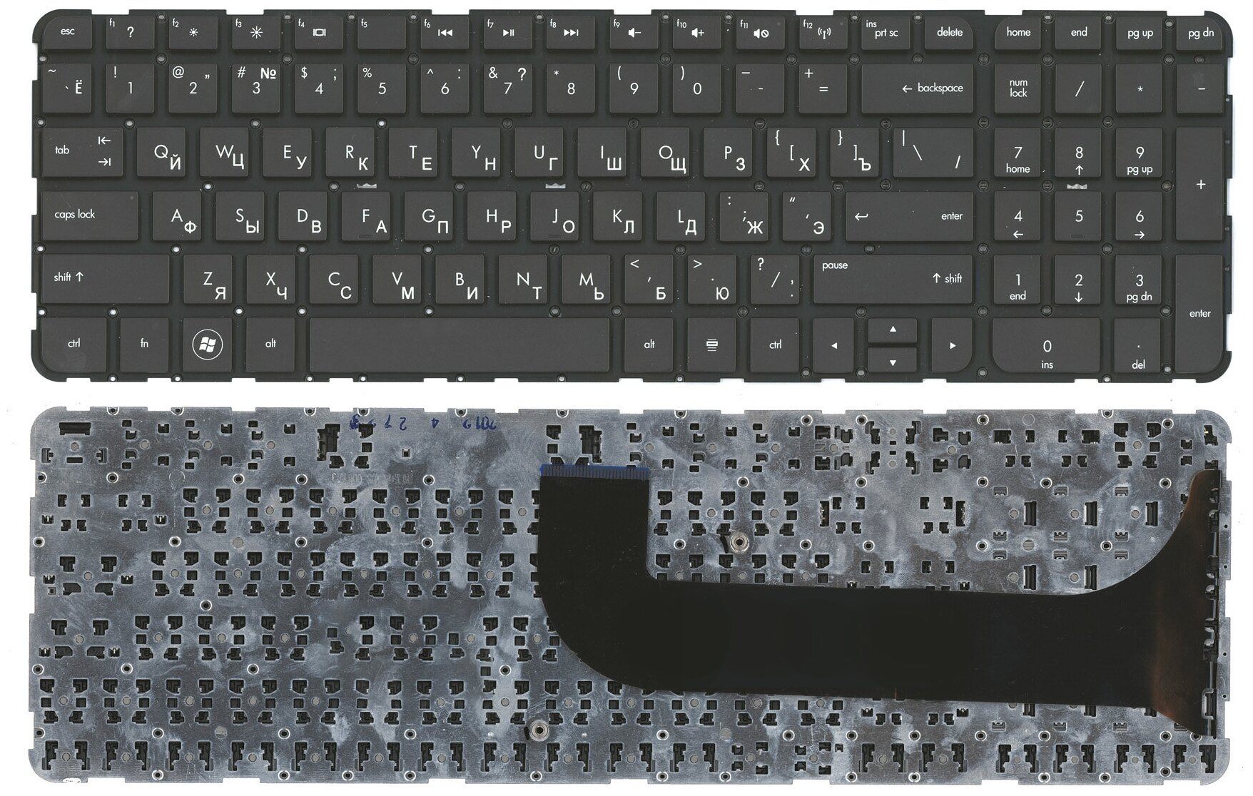 Клавиатура для ноутбука HP Pavilion M6-1000 Envy M6-1100 M6-1200 черная 795₽