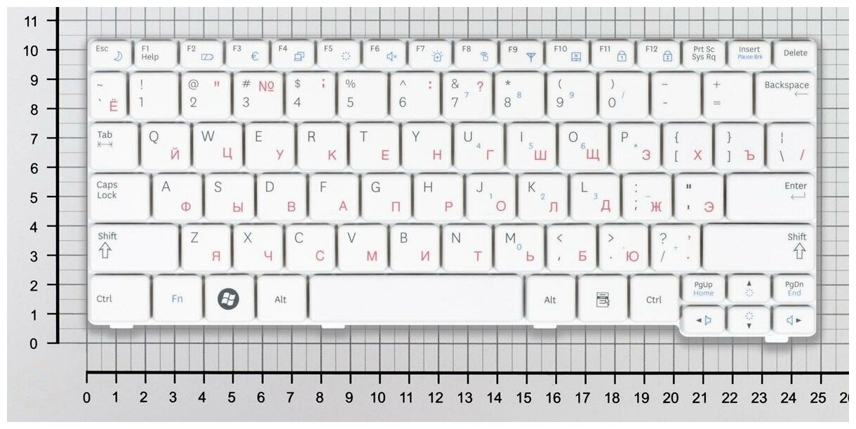 Клавиатура для ноутбука Samsumg BA59-03104D белая