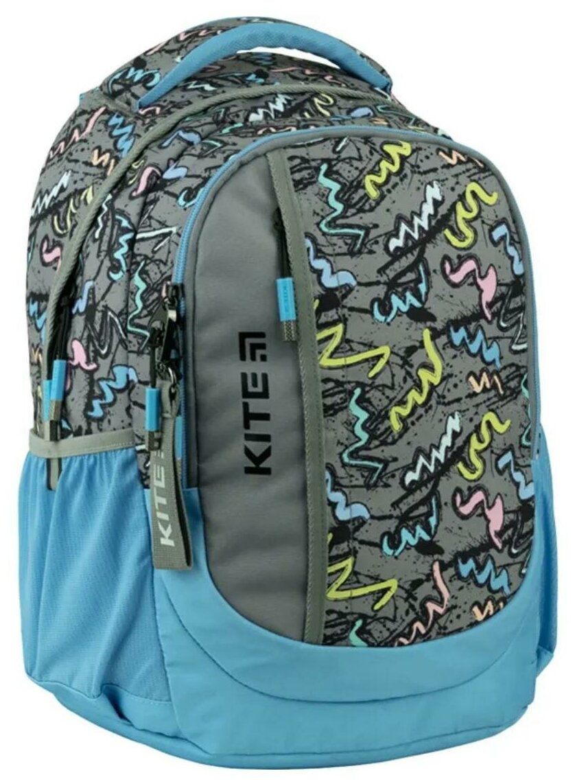Школьный подростковый рюкзак с ортопедической спинкой Kite Education K22-855M, грудная стяжка