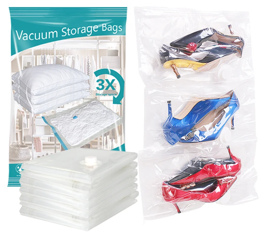 Набор вакуумных пакетов 3 шт для хранения одежды с клапаном и насосом, 60х40 см./ Вакуумный пакет 3 шт - фотография № 8