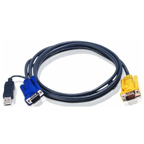 Кабель HD15M-USB(AM), Aten, 1.8m, серый (2L-5202UP)