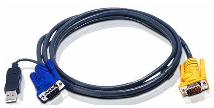 Кабель HD15M-USB(AM) Aten 1.8m серый (2L-5202UP)