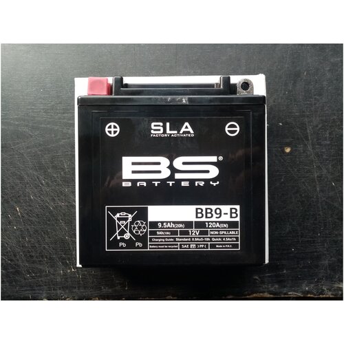 Аккумулятор мото BS-BATTERY BB9-B (FA) (YB9-B) 9Ah 135x75x139