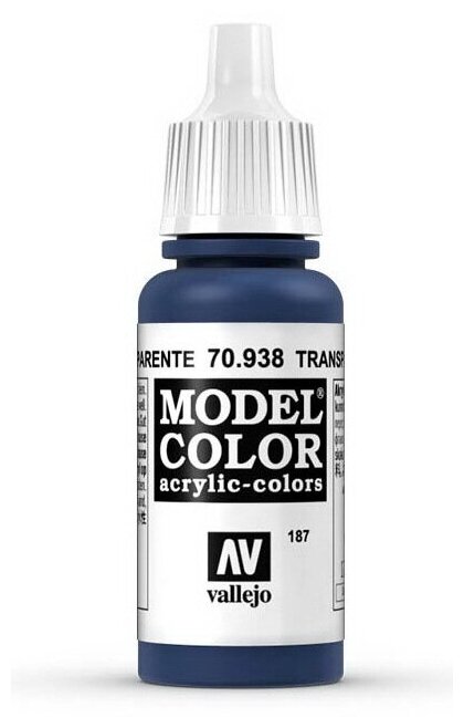 Краска Vallejo "Model Color" Синий прозрачный. 938 17 мл