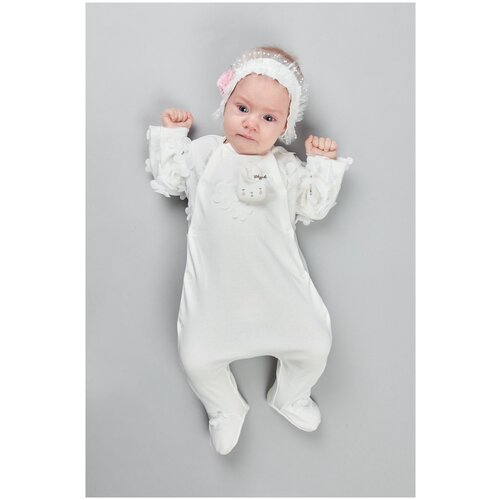 фото Комбинезон с длинным рукавом ( белый ) 80, белый choupette