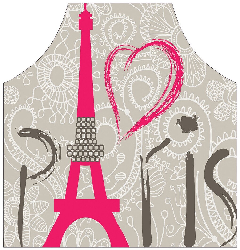 Фартук женский для готовки JoyArty "Любовь к Парижу", универсальный размер - фотография № 3