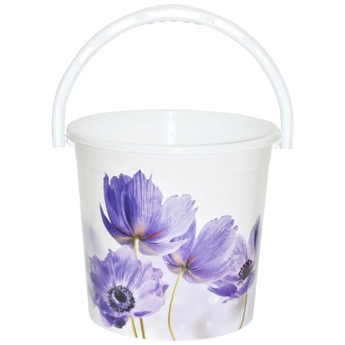Ведро Violet, 10 л, синие маки