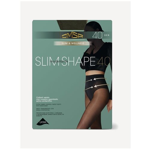 Колготки Omsa Slim Shape, 40 den, размер 4, серый