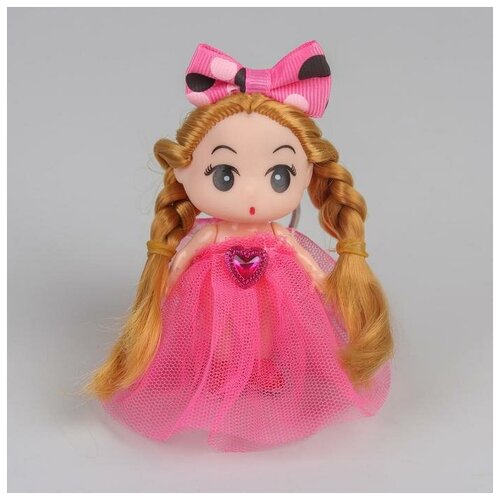 Кукла-брелок Красотка с бантом цвета микс 288₽