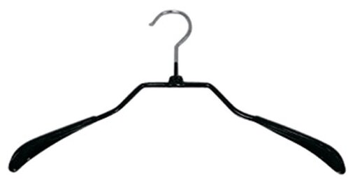 Вешалки-плечики для одежды металлические (обрезиненные),цвет черный, L-45 см, комплект 6 штук - фотография № 3