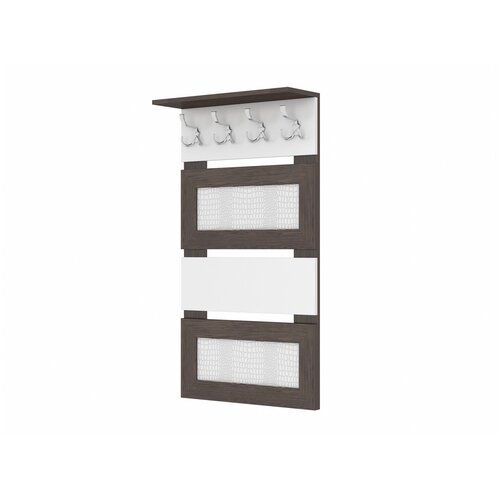 Вешалка в прихожую настенная УЮТ 60*110*20 см, крафт золотой-графит