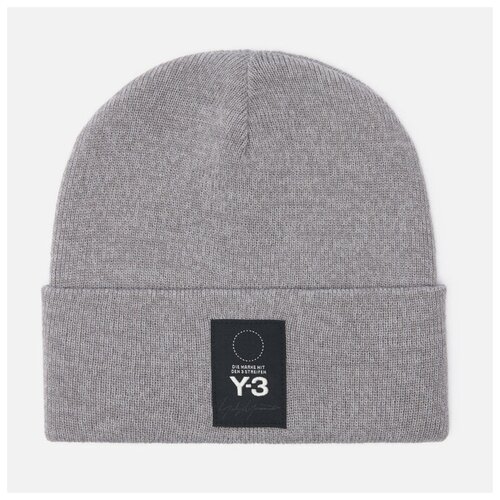 Шапка Y-3 Logo Beanie серый , Размер ONE SIZE