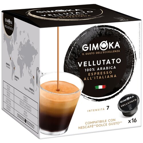Кофе в капсулах для кофемашин Gimoka Dolce Gusto Espresso Vellutato (16 штук в упаковке), 1369761