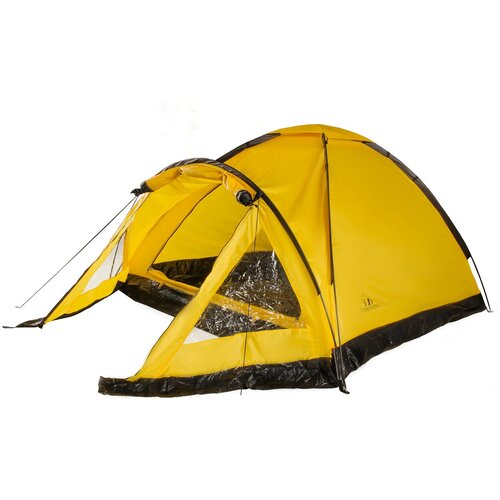 Палатка трекинговая двухместная GreenWood Yeti 2, желтый/черный палатка greenwood yeti 3 blue orange 366312
