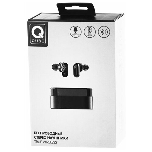 Беспроводные наушники QUB QTWE2BLK (True Wireless, цвет черный) (QTWE2BLK)