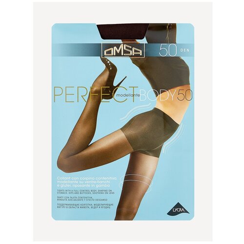 Колготки Omsa Perfect Body, 50 den, размер 5, коричневый колготки омса велюр 40 ден неро xl