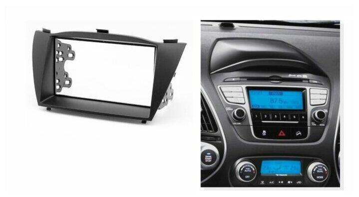 Переходная рамка 2-DIN для а/м HYUNDAI iX-35 Tucson (LM) 2010-18 CARAV 11-070 2 DIN