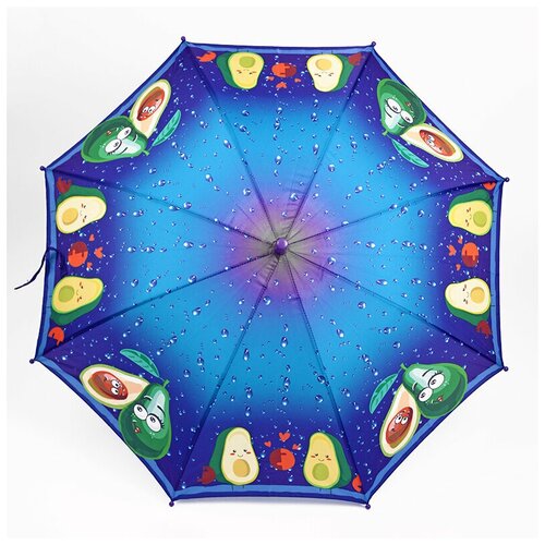 Зонт трость детский для мальчиков и девочек Авокадо полуавтоматический зонт-трость; зонт для малышей с сапфировой ручкой