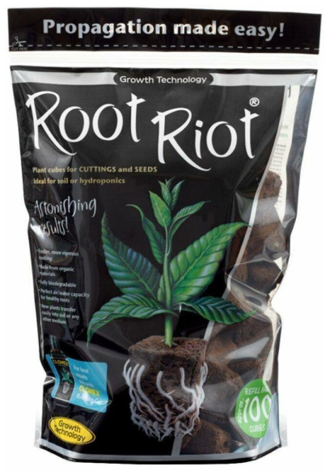 Clonex "Root Riot кубики из торфа для укоренения" 100 шт