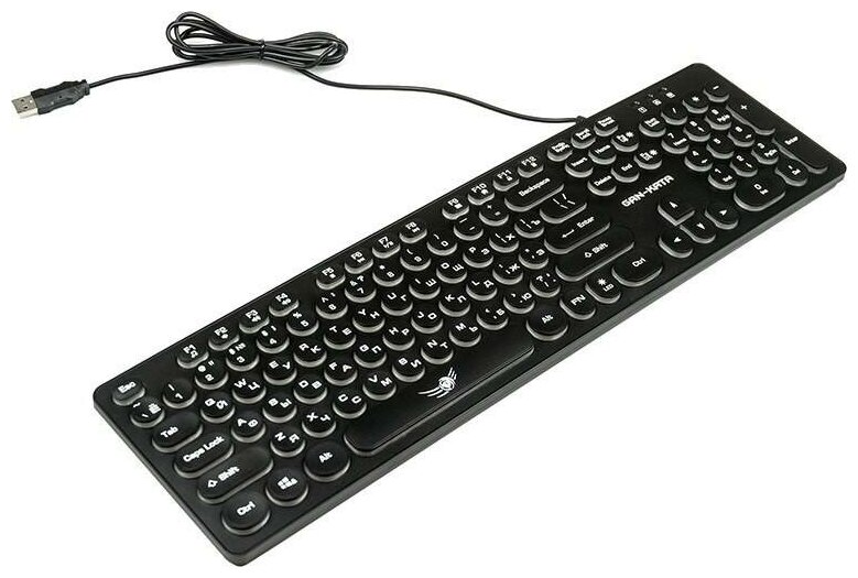 Dialog Gan-Kata Клавиатура KGK-16U BLACK - игровая с RGB-подсветкой, USB, черная