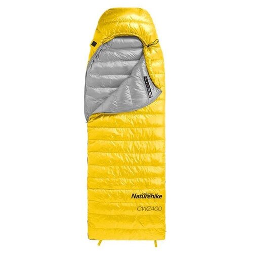 Спальный мешок Naturehike CWZ400 NH19W400-Z (L), желтый, молния с правой стороны