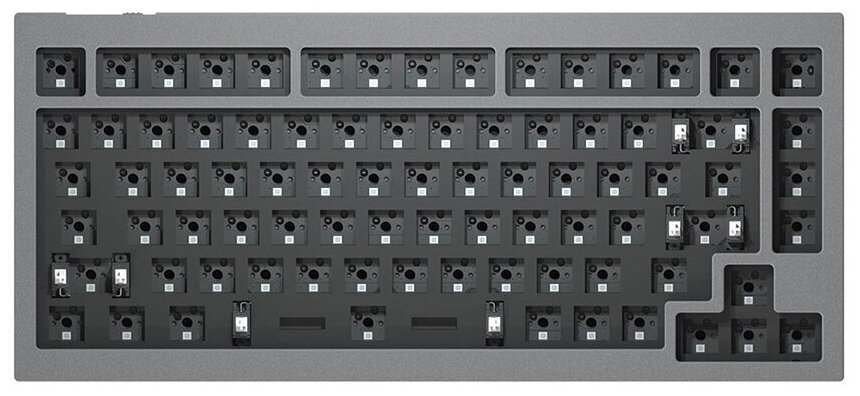 Беспроводная механическая клавиатура QMK Keychron Q1 84 клавиши алюминиевый корпус RGB подстветка Gateron G Phantom Red Switch цвет черный