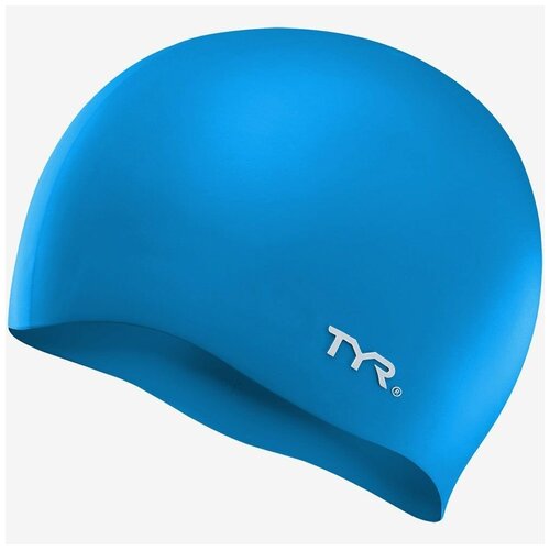 TYR Шапочка для плавания Wrinkle Free Silicone Cap голубой