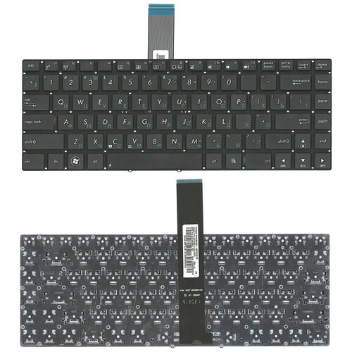 Клавиатура для ноутбука Asus V111362DK1, русская, черная, версия 2