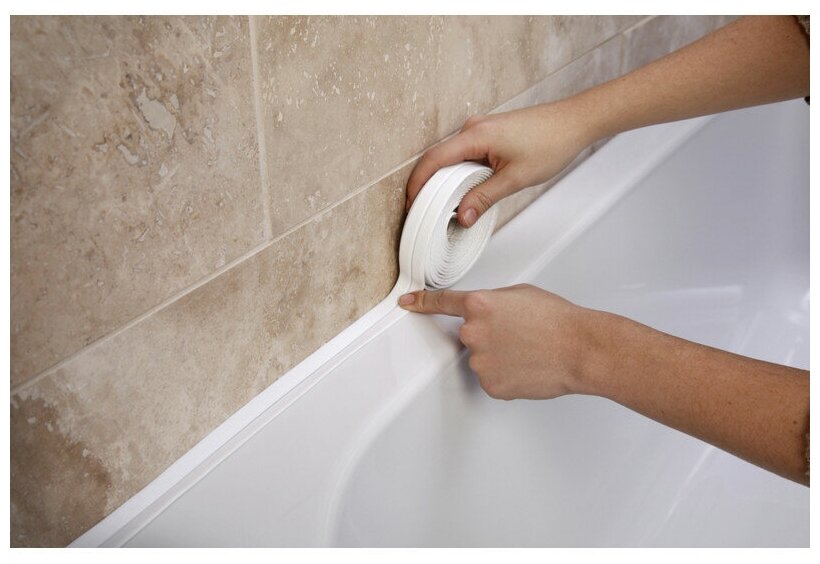 Бордюрная лента Unibob для ванн и раковин 0,038х3,35м - фотография № 4