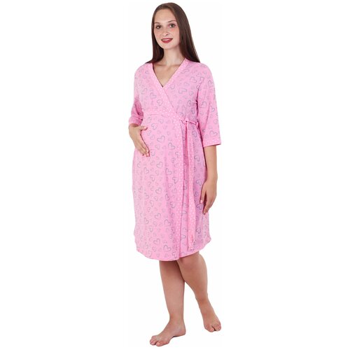 Комплект Оптима Трикотаж, размер 44, розовый сорочка оптима трикотаж средней длины без рукава трикотажная размер 44 розовый