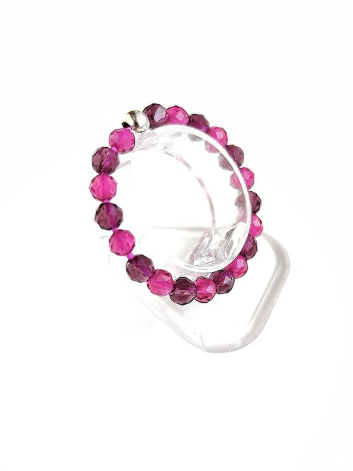 Кольцо, шпинель синтетическая, размер 16, розовый, фиолетовый
