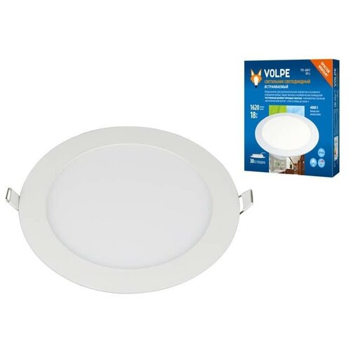 Типы/Офисное освещение/Светильники downlight Volpe Встраиваемый светодиодный светильник Volpe ULM-Q236 18W/4000K WHITE UL-00004664