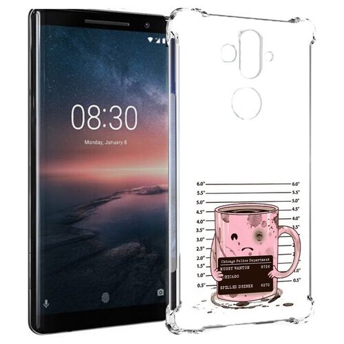 Чехол задняя-панель-накладка-бампер MyPads кружка для Nokia 8 Sirocco противоударный чехол задняя панель накладка бампер mypads детская лиса для nokia 8 sirocco противоударный