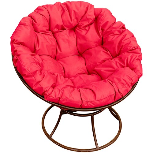ПАПАСАН белое кресло папасан пружинка с ротангом белое бордовая подушка