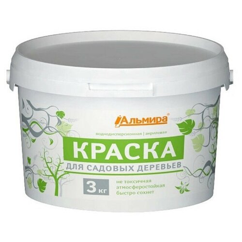 Побелка Средство защитное краска Альмира для садовых деревьев 3кг