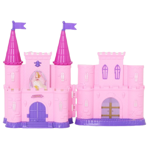 Купить Замок для кукол «Кукольный замок» с аксессуарами, световые и звуковые эффекты, Сима-ленд, розовый, пластик