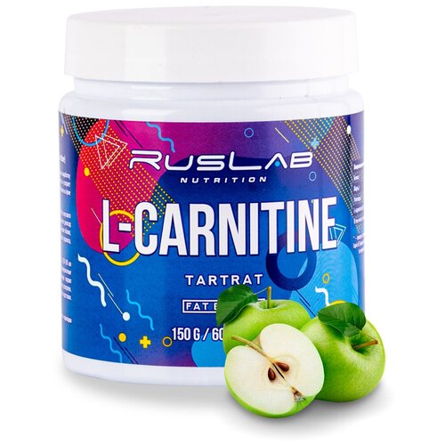 Аминокислота L-CARNITINE (150 гр), сжигатель жира, вкус зеленое яблоко аминокислота citrulline synergy 240 г вкус арбуз яблоко
