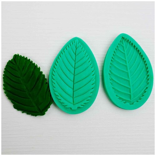 Силиконовый Вайнер Лист розы резной