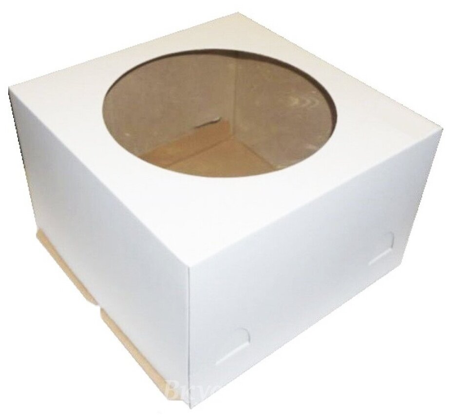 фото Упаковка для торта на 3 кг. 30х30х18,7 с круглым окошком Pasticciere