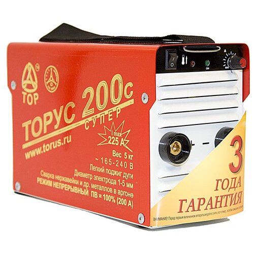 Сварочный инвертор ТОРУС-200 С + комплект сварочных проводов