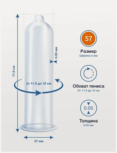 Изображение товара Презервативы MY.SIZE размер 57 - 10 шт, прозрачный