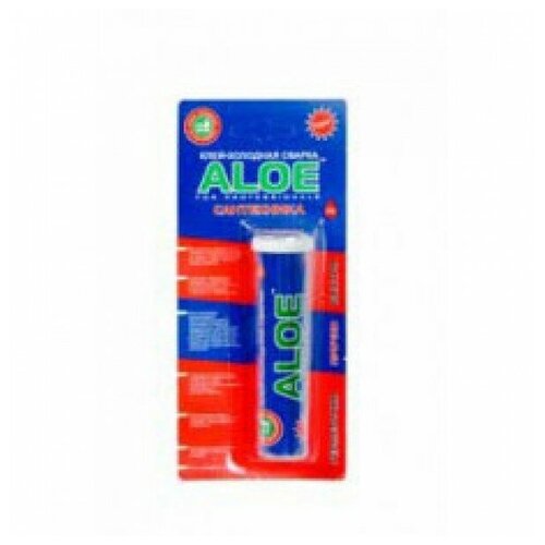 Клей-холодная сварка сантехника 30г блисдля соединения деталей из черных и цветных металлов пластмасс стекла керамики дерева мрамора ALOE 20900₽