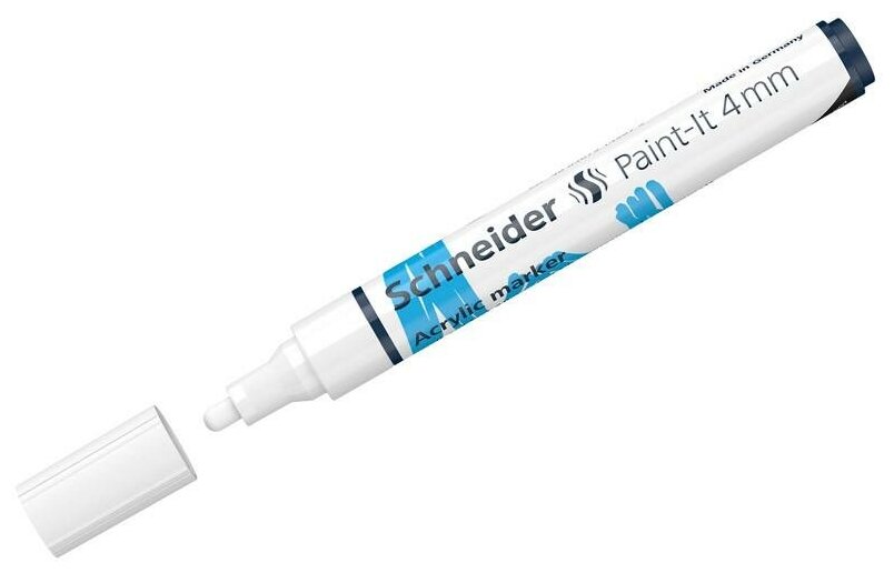 Маркер акриловый Schneider Paint-It 320 белый толщина линии 4 мм пулевидный наконечник 1633224