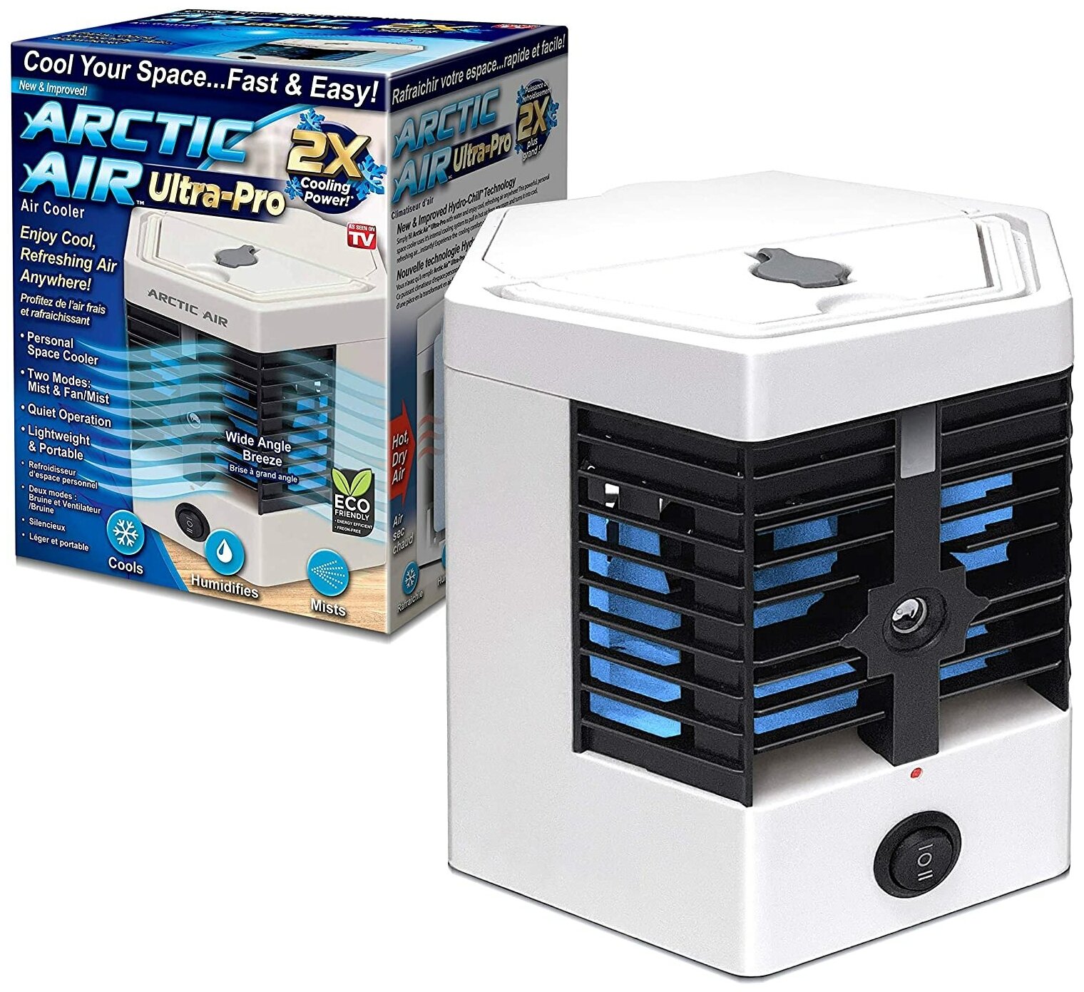 Мини кондиционер Охладитель воздуха / увлажнитель воздуха / Универсальный мобильный кондиционер Arctic Air Ultra-Pro