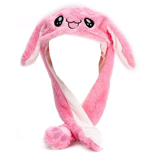 фото Lial шапка зайка с двигающимися ушами светящаяся(белый)