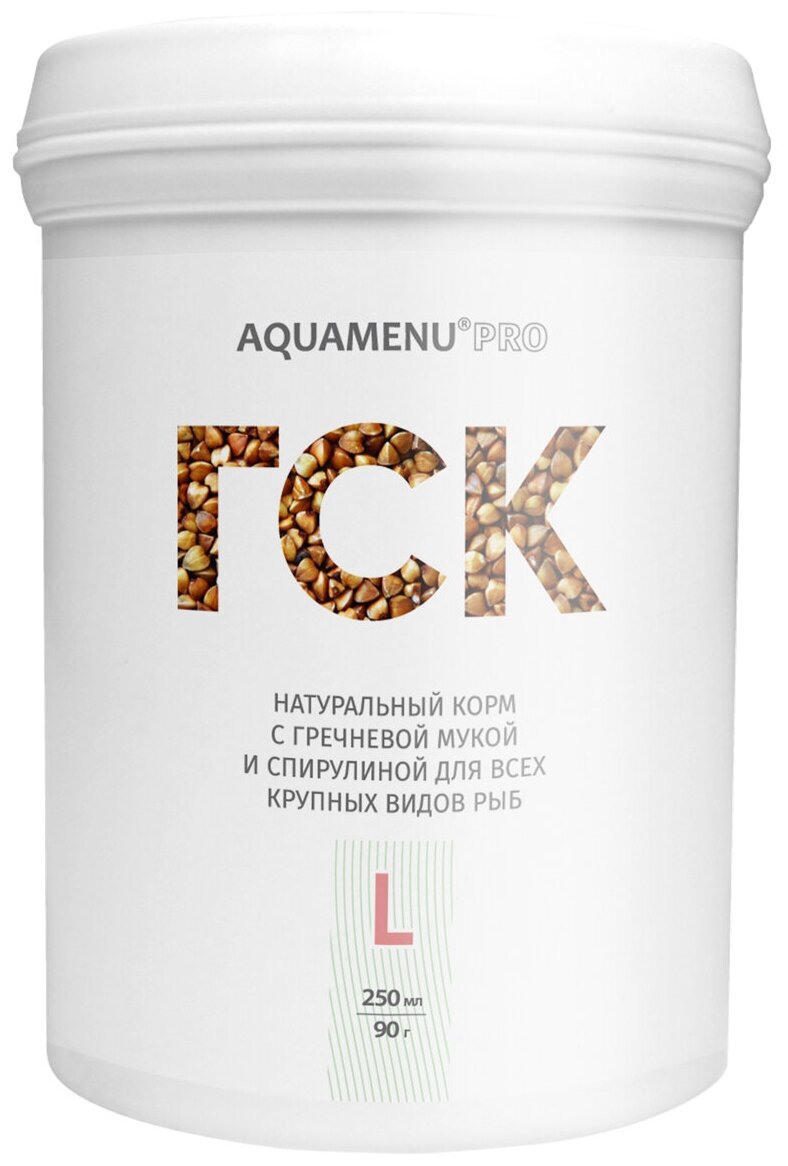 Корм ГСК L AQUAMENU PRO 250 мл (90 Г) натуральный, с гречневой мукой и спирулиной