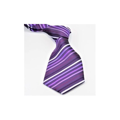 Галстук George Lee, широкий, в полоску, для мужчин, фиолетовый