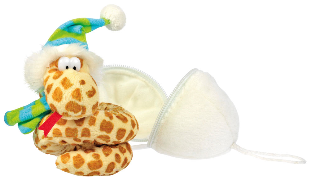 Blue Bug Игрушка мягкая "Змея в яйце", 10х8см, жёлтая (Германия) Blue Bug Gifts - фото №4