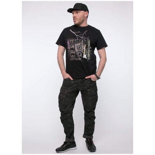 Футболка мужская 06, Todomoda, размер 58, черный