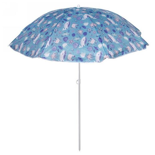 Зонт пляжный D=170см, h-190см «Морские жители» ДоброСад зонт пляжный зеленый